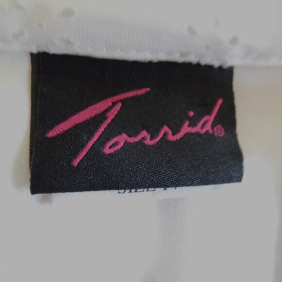 Vintage Torrid White Eyelet Cottagecore Lined Dress 14 - Picture 10 of 13